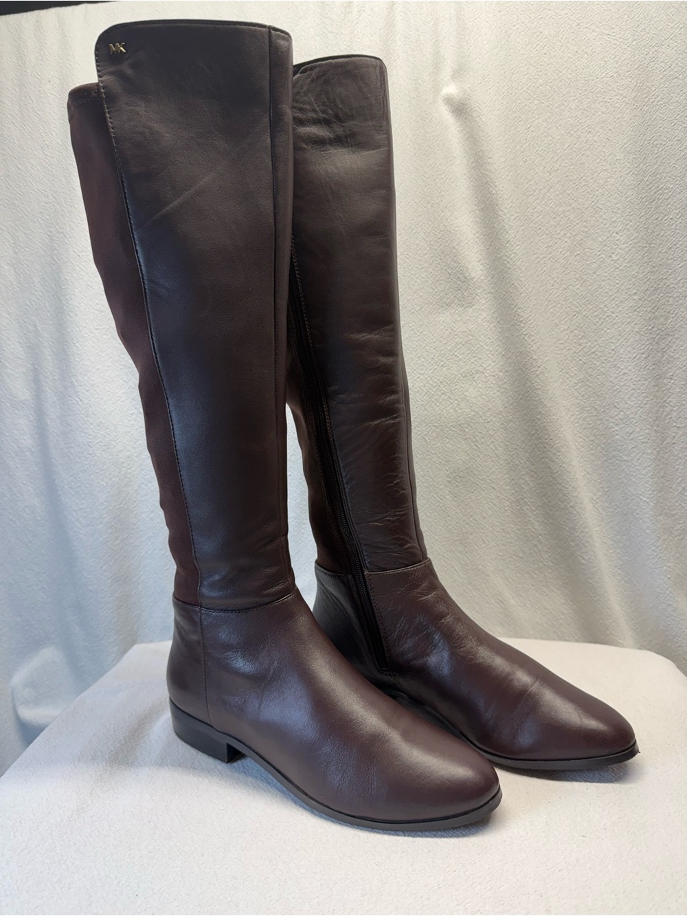 Classic MK OldMoney Vibe Michael Kors Dark Brown Over-the-Knee Chic Leather Boot